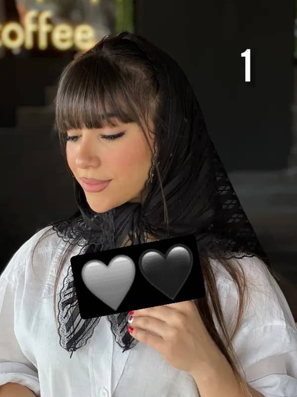 روسری سه گوش دانتل حاشیه گیپور