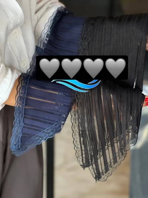 روسری سه گوش دانتل حاشیه گیپور