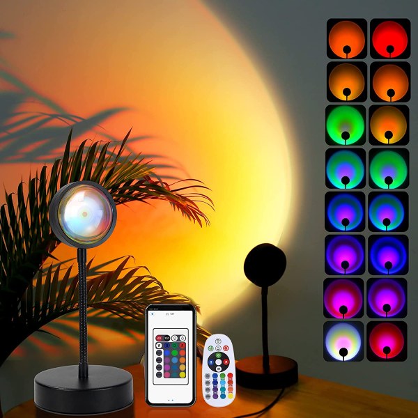 آباژور چراغ خواب اتمسفر چند رنگ کنترل دار رقص نور SUNSET