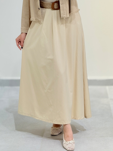 دامن کلوش کتان کد 19124