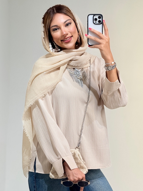 شومیز یقه هفت کد 19020