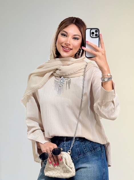 شومیز یقه هفت کد 19020