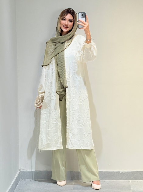 مانتو بلند جلو باز کد 19252