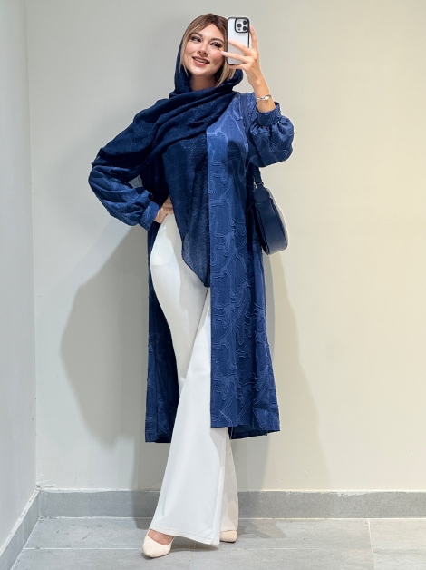 مانتو بلند جلو باز کد 19252