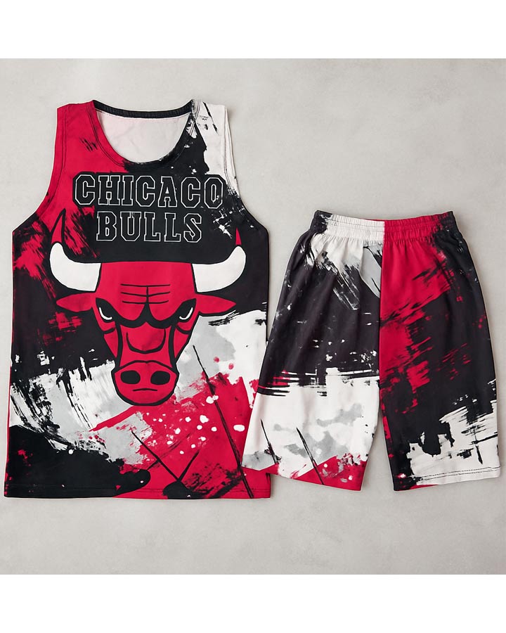 ست تاپ شلوارک مردانه مدل CHICAGO BULLS