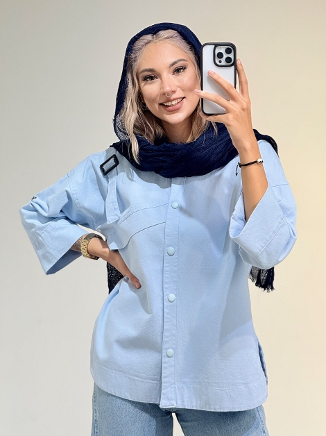 کتان پشت دکمه کد 19814