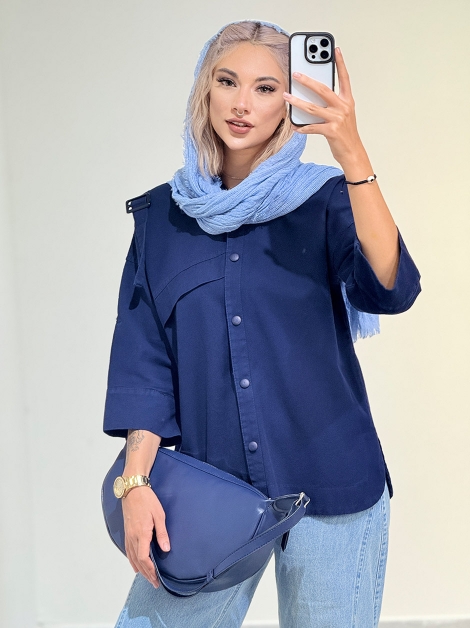 کتان پشت دکمه کد 19814