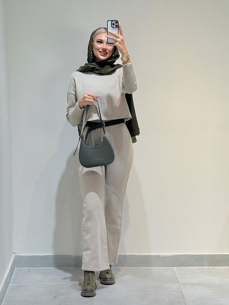 ست بلوز و اورال بافت کد 19807