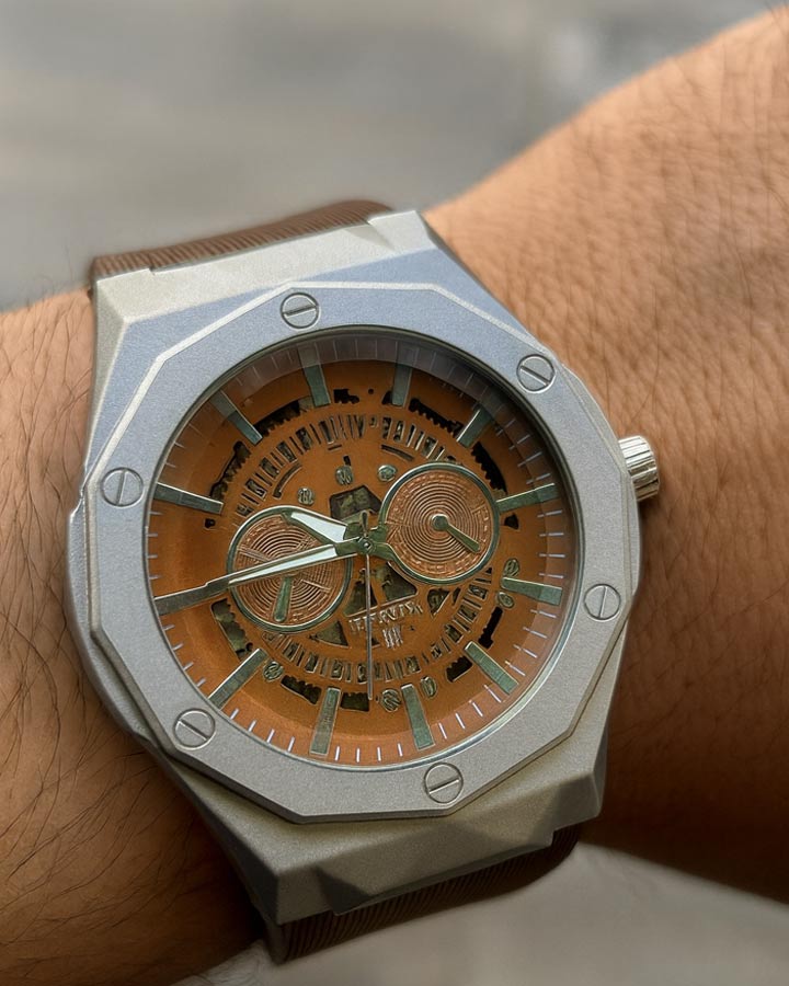 ساعت مردانه مدل HUBLOT (قهوه ای )
