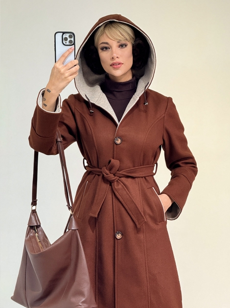 پالتو بلند کلاهدار کد 20356