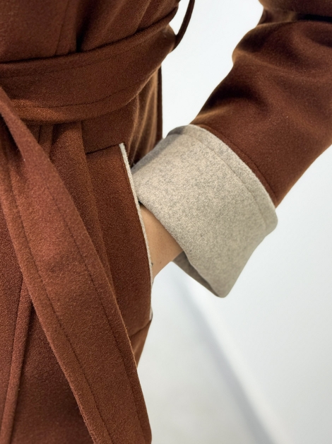 پالتو بلند کلاهدار کد 20356