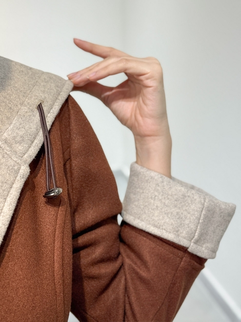 پالتو بلند کلاهدار کد 20356