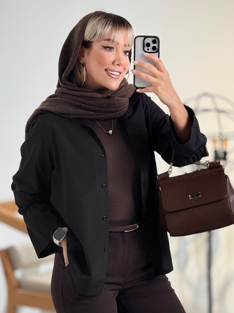 شومیز آستین چین کد 20504