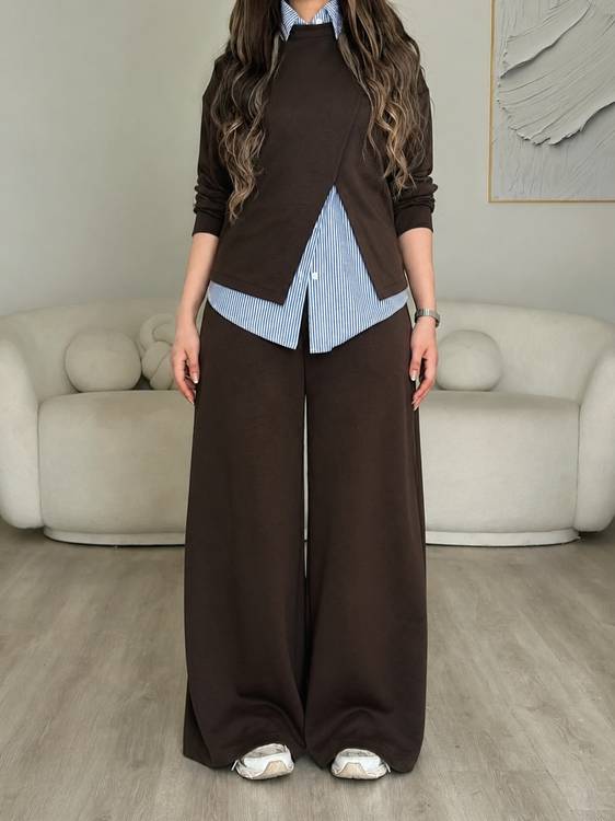 ست دو تیکه شومیز شلوار مدل لیا