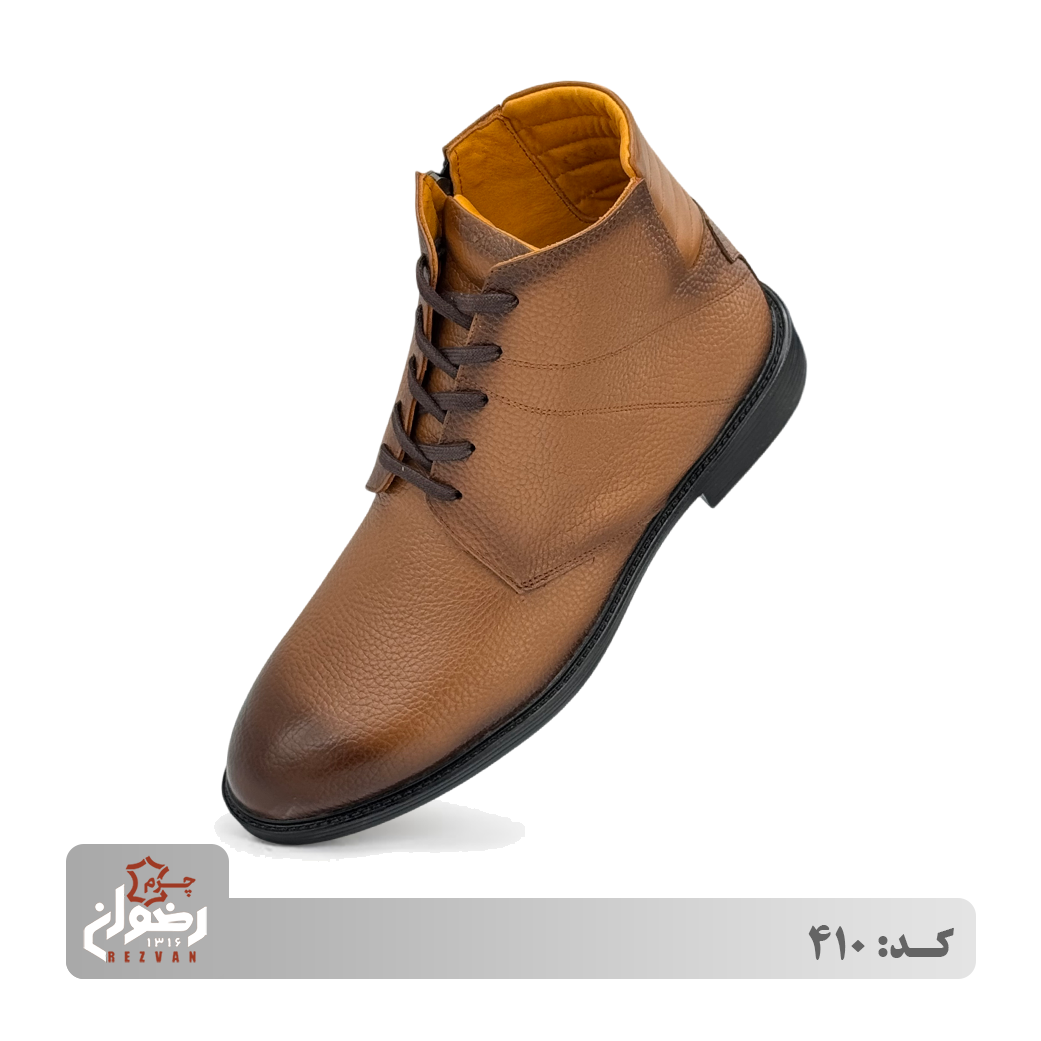 بوت چرم مردانه عسلی