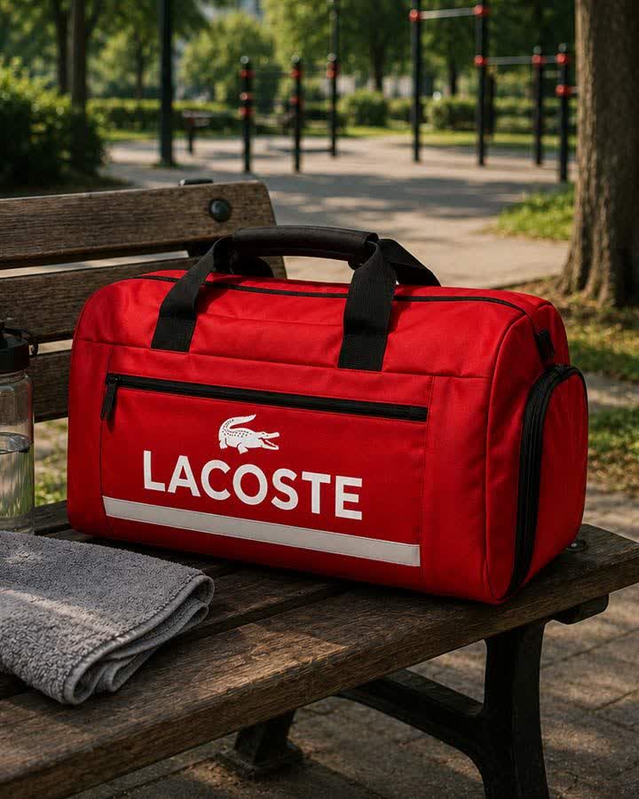 ساک ورزشی مدل LACOSTE ( قرمز. مشکی )کد6567