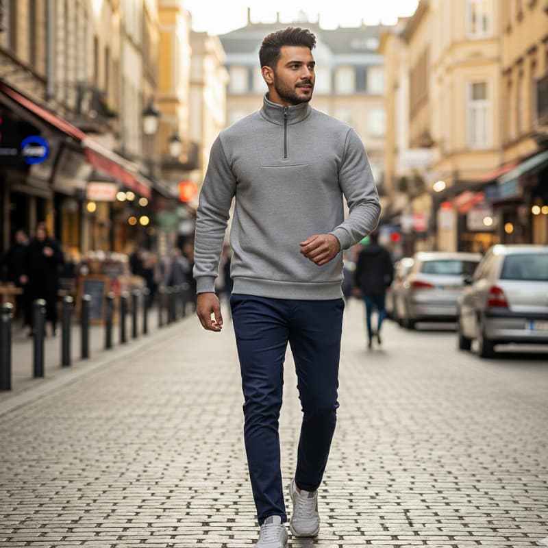 دورس مردانه نیم زیپ مدل Behbod