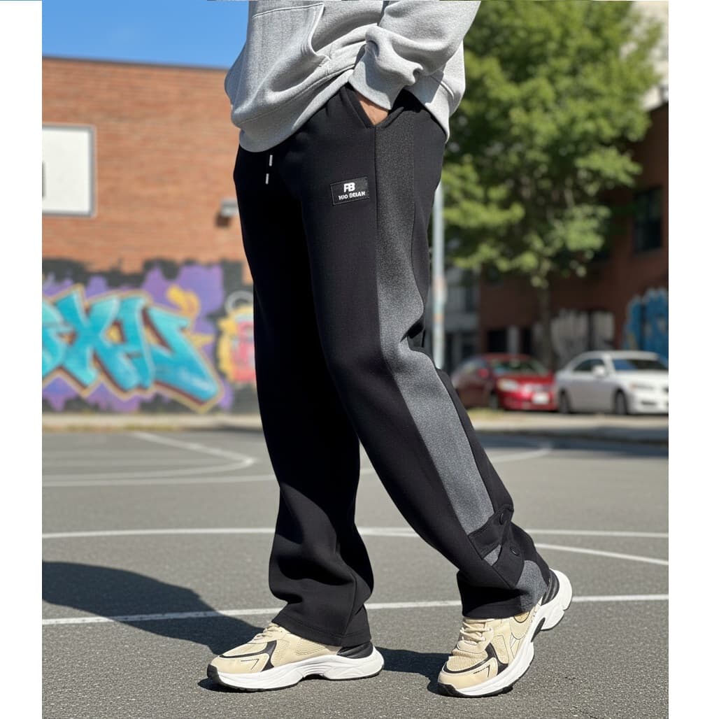 شلوار بنگال مردانه نوار پهن پایین دکمه مدل Mehrad