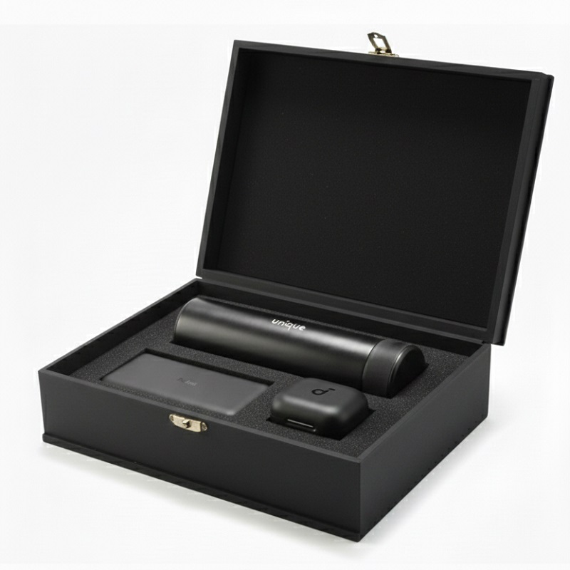 پکیج هدیه سازمانی مدیران (پاوربانک 20هزار شیائومی هدفون بلوتوثی انکر R50 فلاسک دماسنج دار جعبه لاکچری)