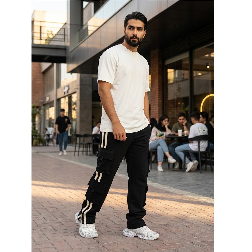 شلوار مردانه شش جیب دونوار مدل Sardar-مشکی