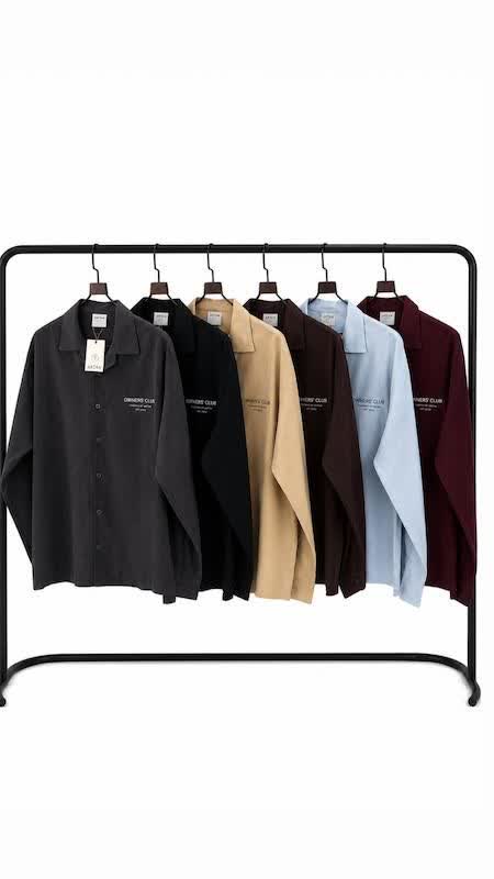 پیراهن مردانه آستین‌بلند یقه انگلیسی ✨  👔 کد: ۲۶۸۷