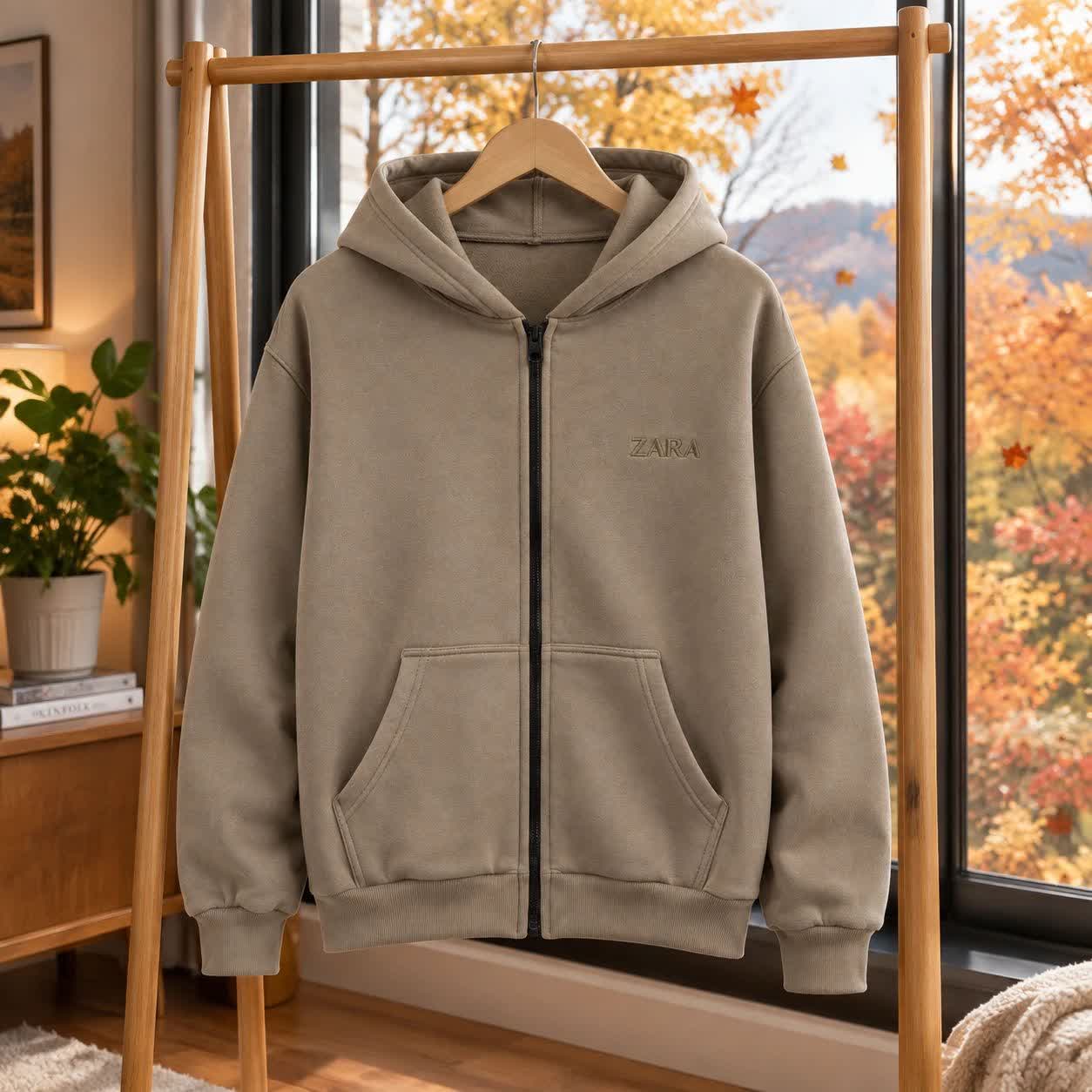 هودی زیپدار مردانه ZARA