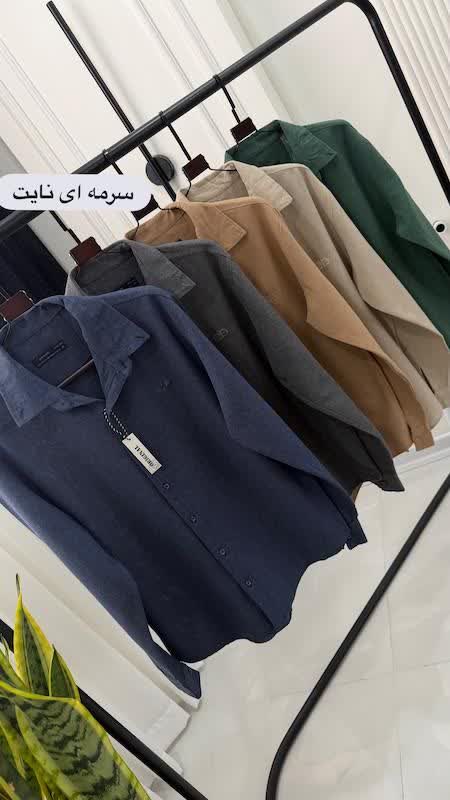 🍁 پیراهن کنفی آستین بلند | کد 2681 🍁