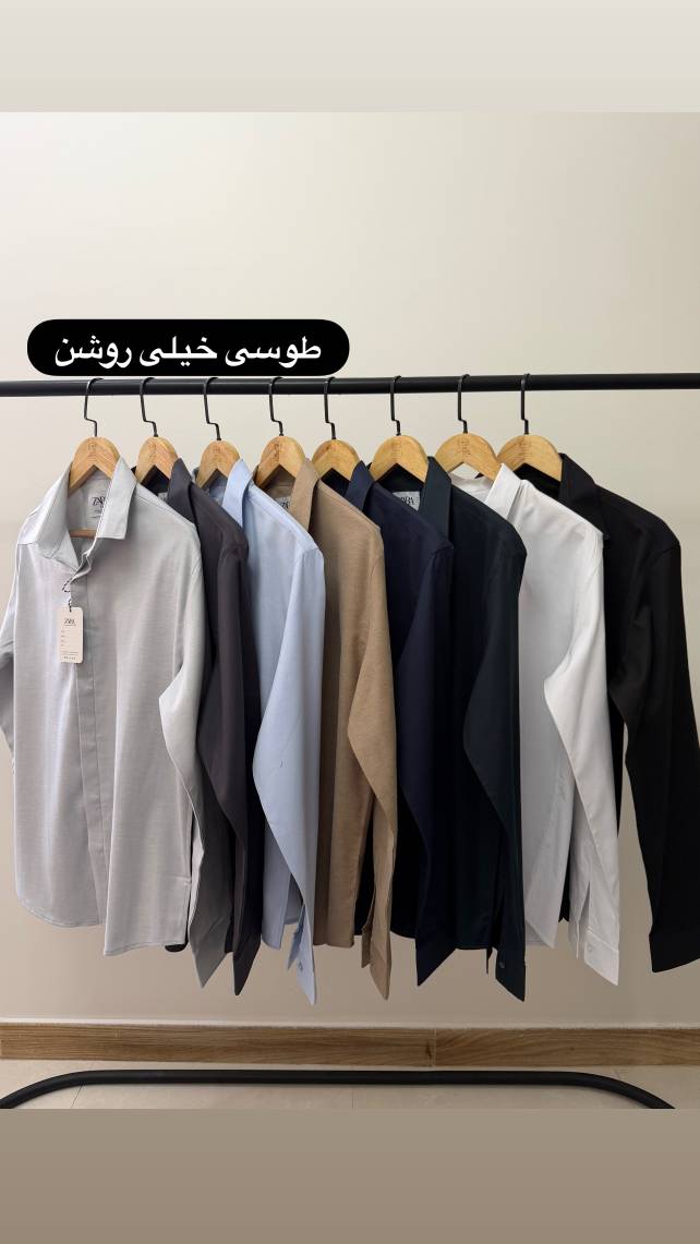 پیراهن آستین بلند قاپک مخفی ۲۶۲۶