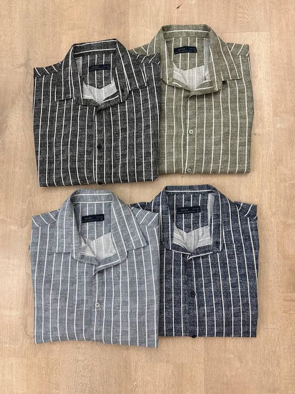 پیراهن آستین بلند راه راه دنیم