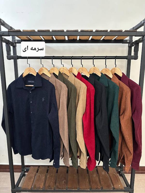 پیراهن مخمل کبریتی مردانه