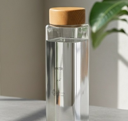 بطری لیبل دار درب گرد