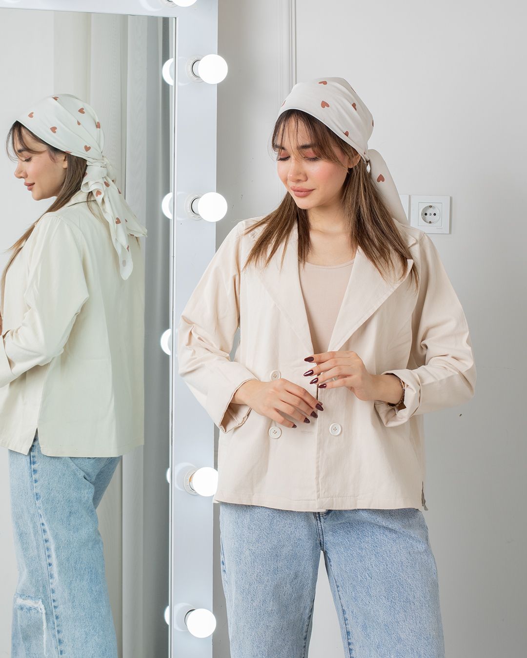 شومیز کتی جلو دکمه ژیلا اسپرت