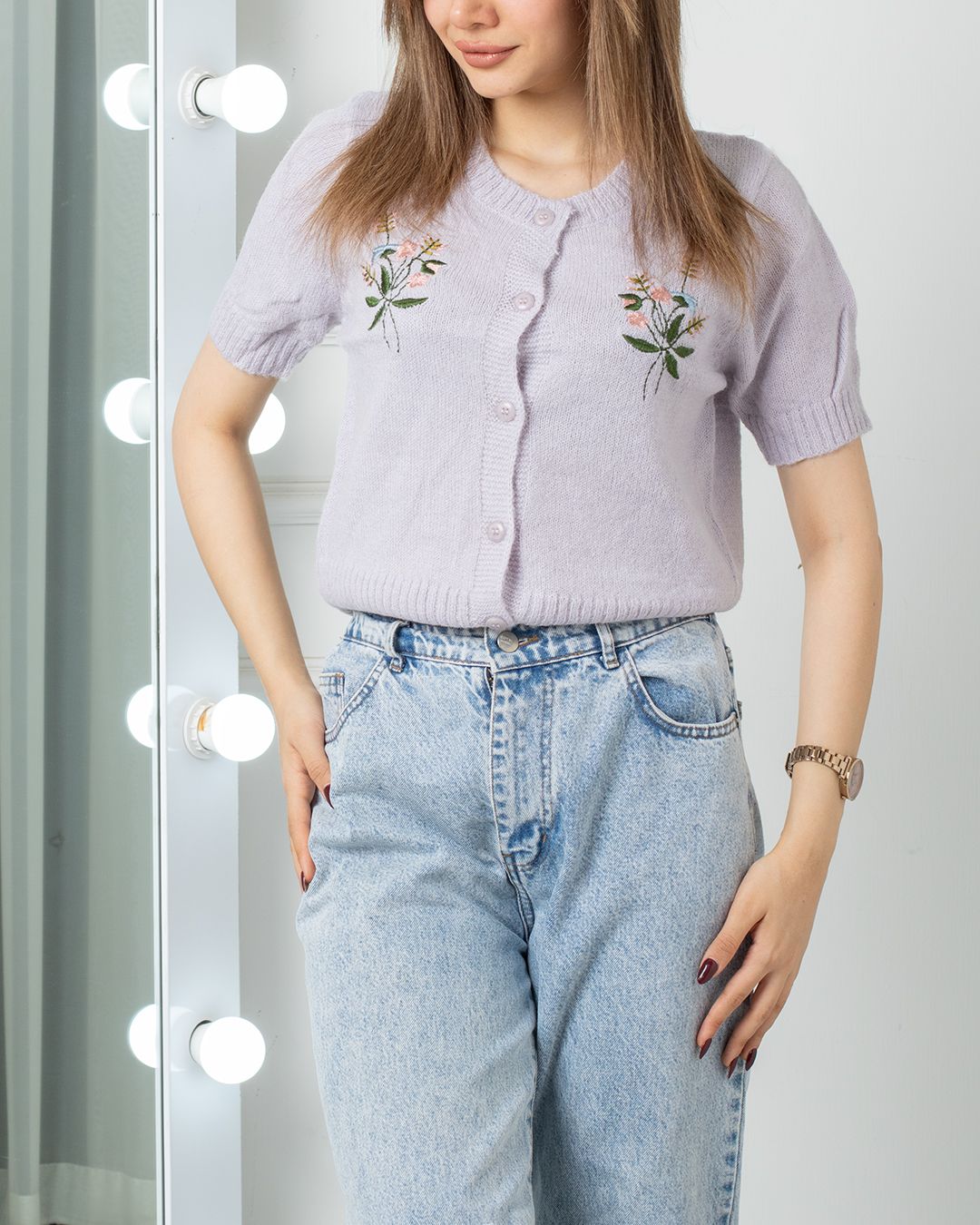 شومیز بافت گلدوزی هانا