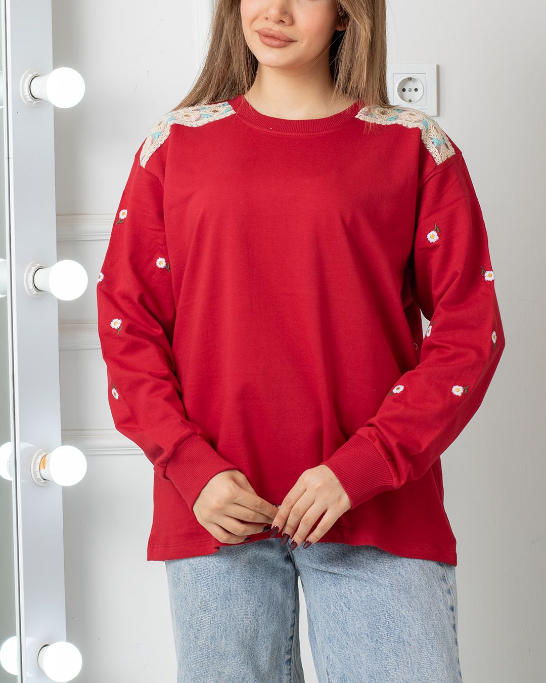 بلوز سرشانه گیپوری