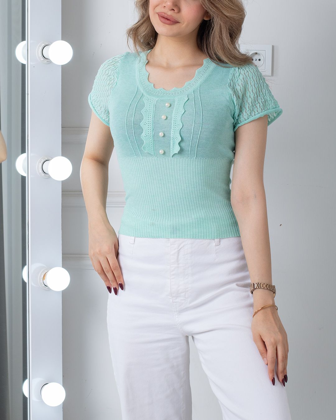 شومیز بافت وارداتی آنیس