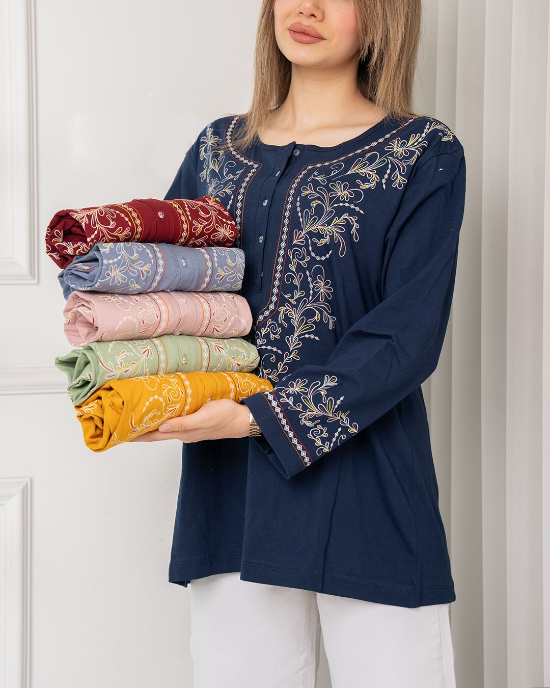 بلوز قاپکدار مهدیس