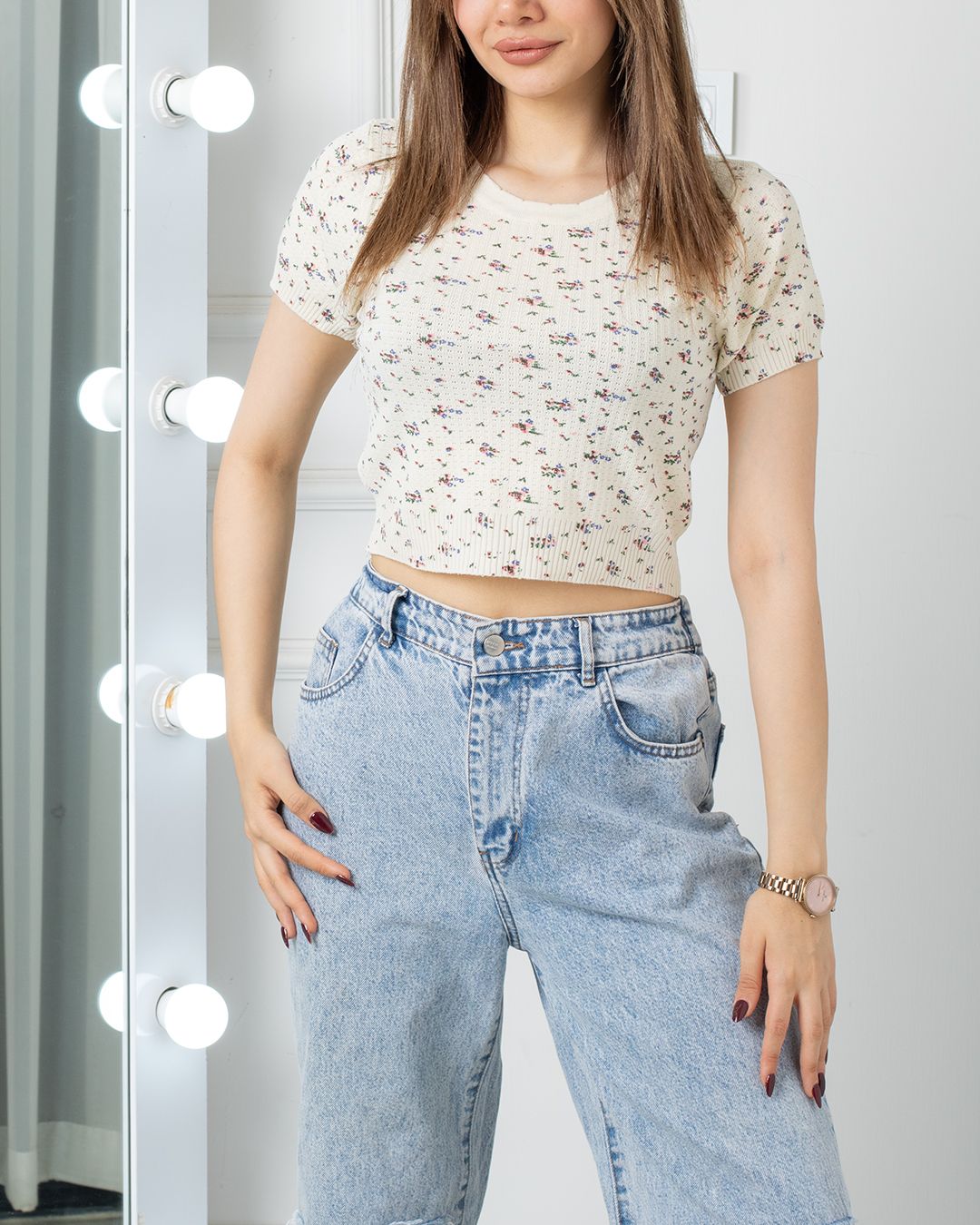 کراپ بافت وارداتی گلریز