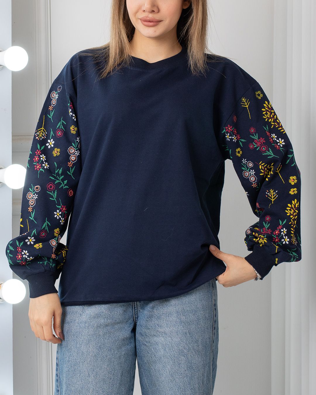 شومیز آستین گلدار مهستان