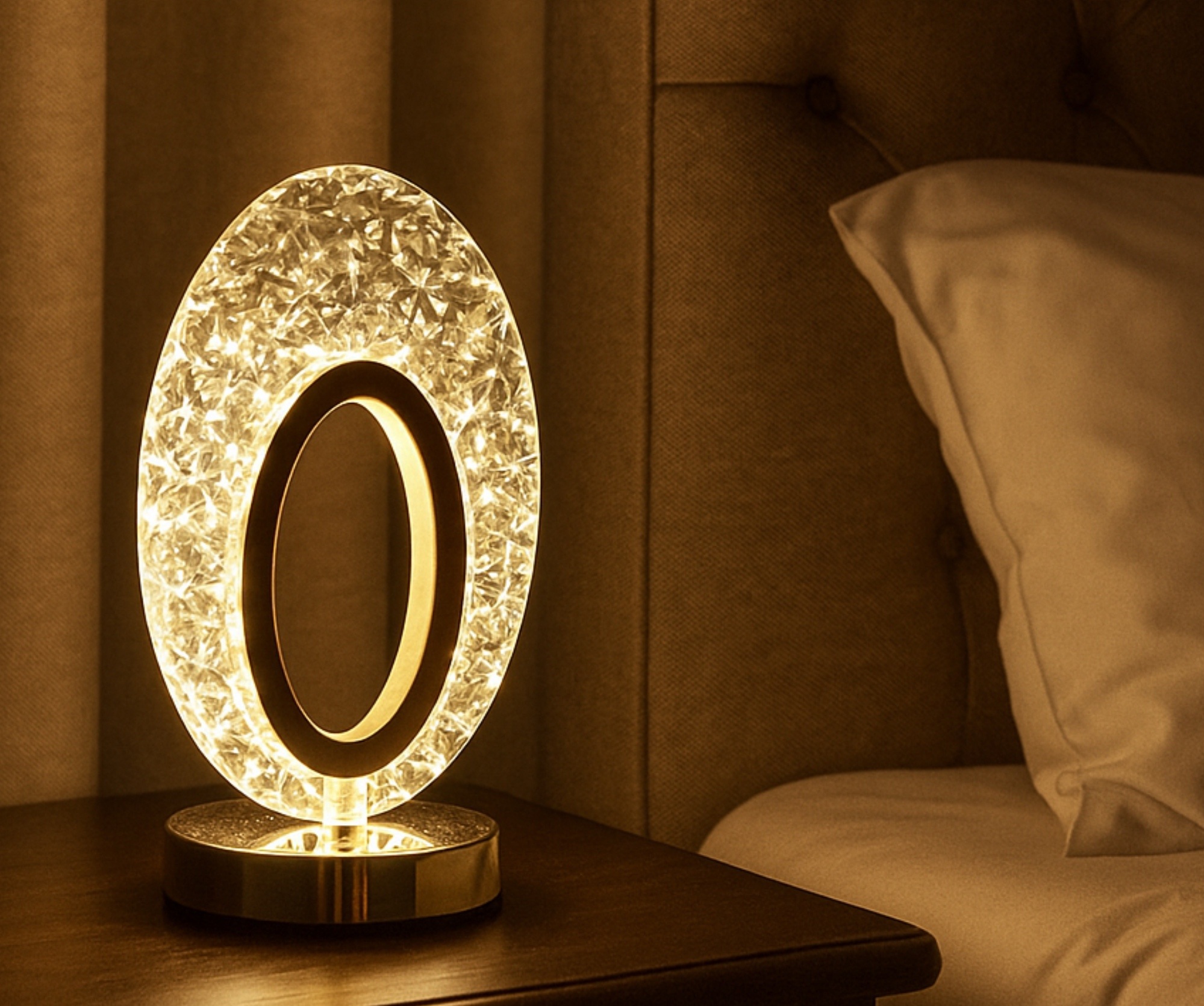 آباژور لمسی کریستالی cro46