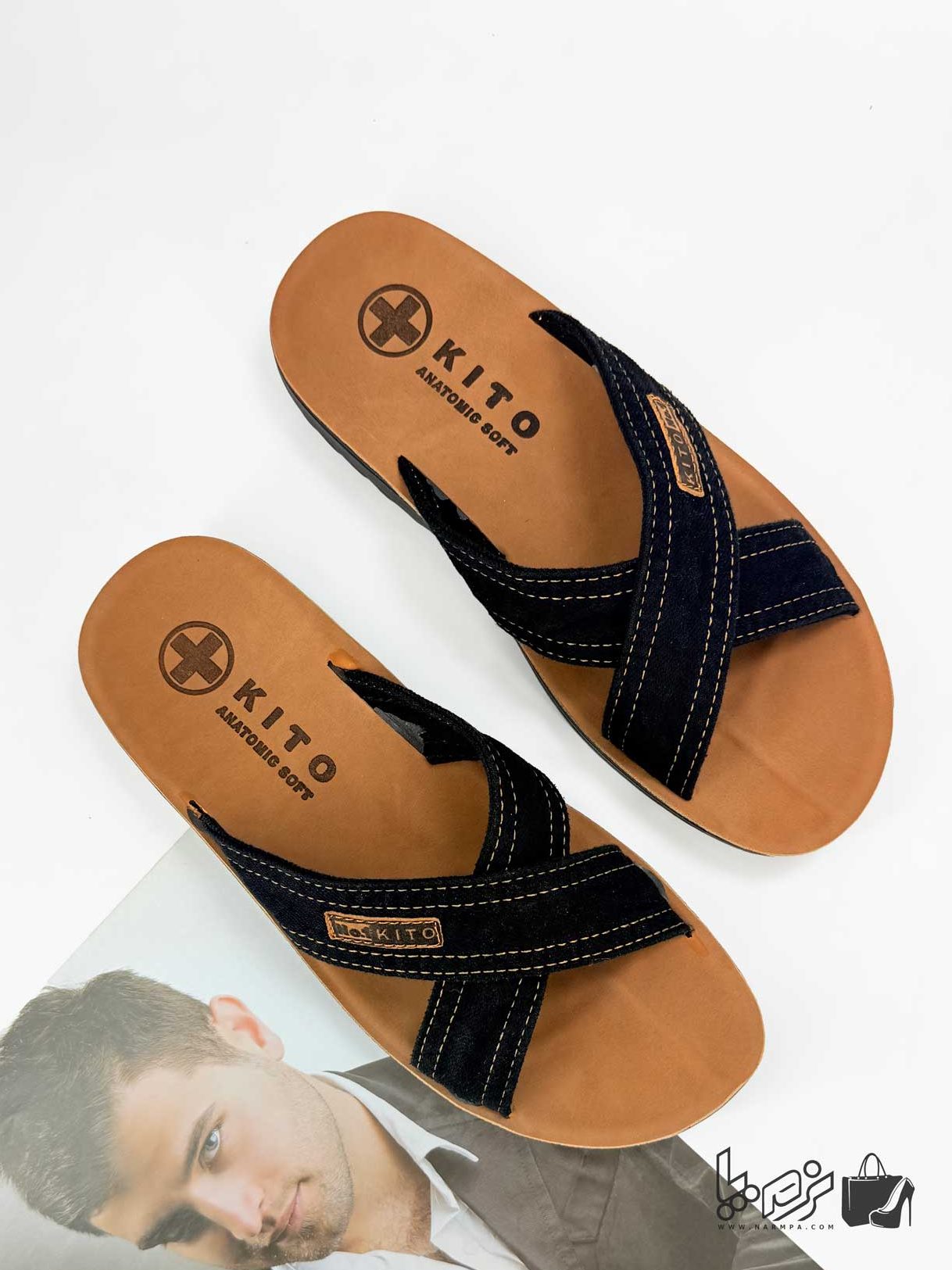 صندل مردانه جین مدل عرفان