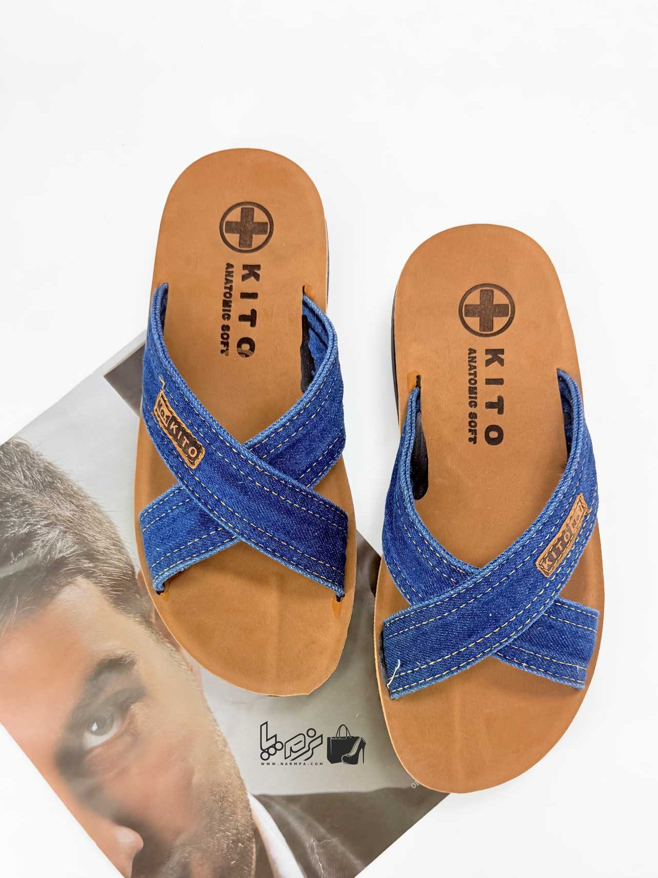 صندل مردانه جین مدل عرفان