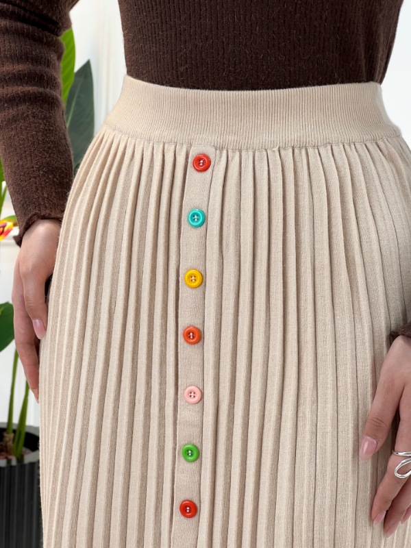 دامن دکمه رنگی