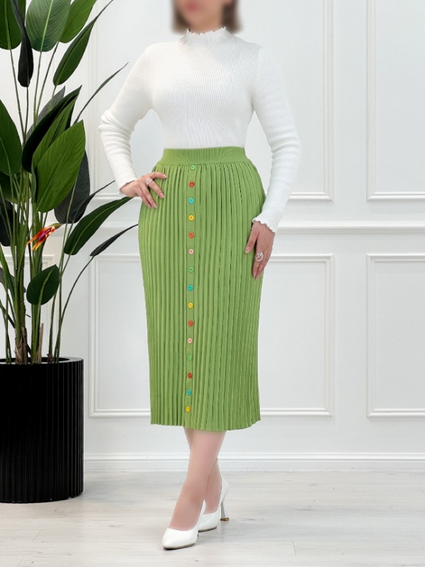 دامن دکمه رنگی