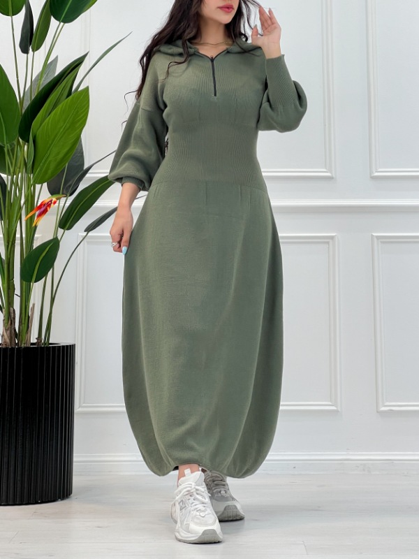 پیراهن نیم زیپ