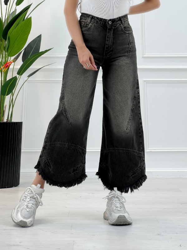 شلوار واید پایین ریش