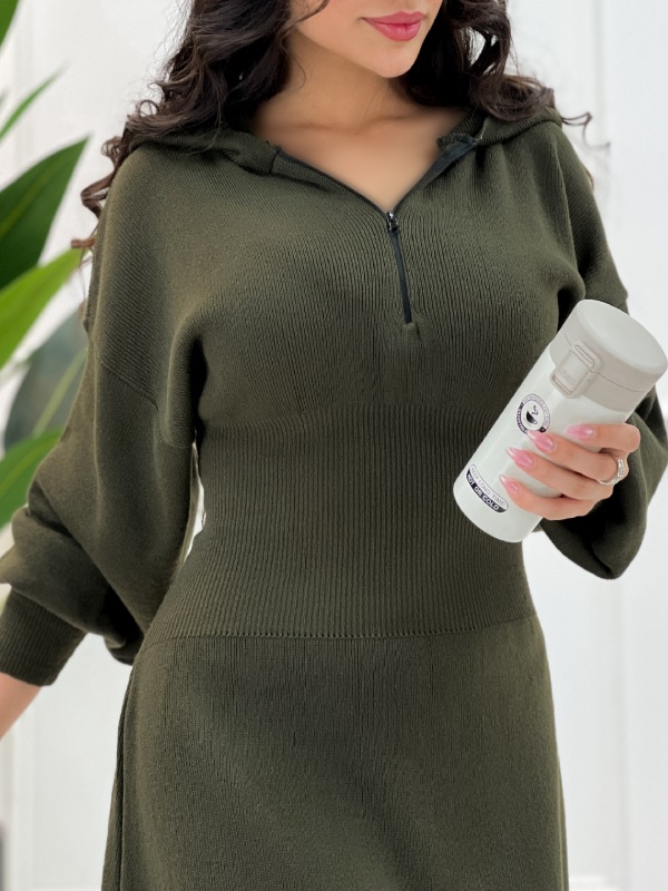 پیراهن نیم زیپ