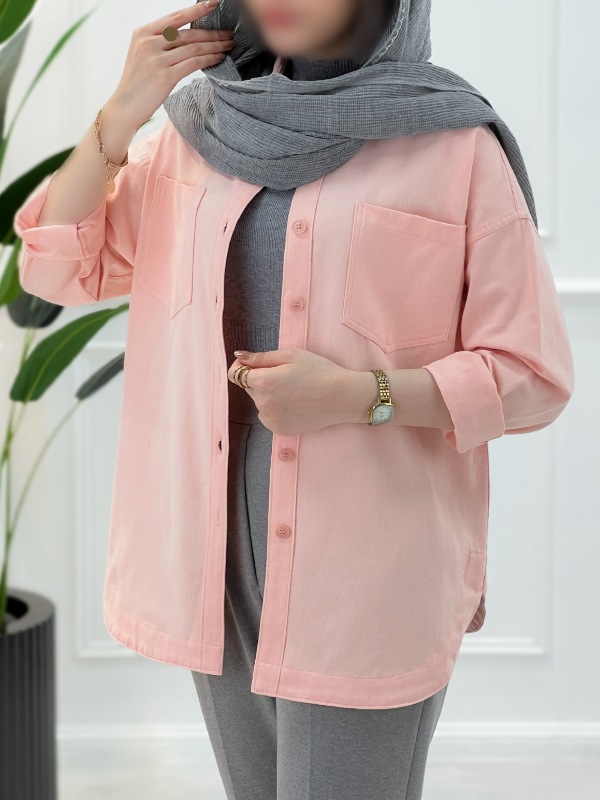 مانتو کتان ساده