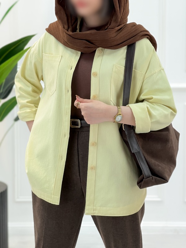 مانتو کتان ساده