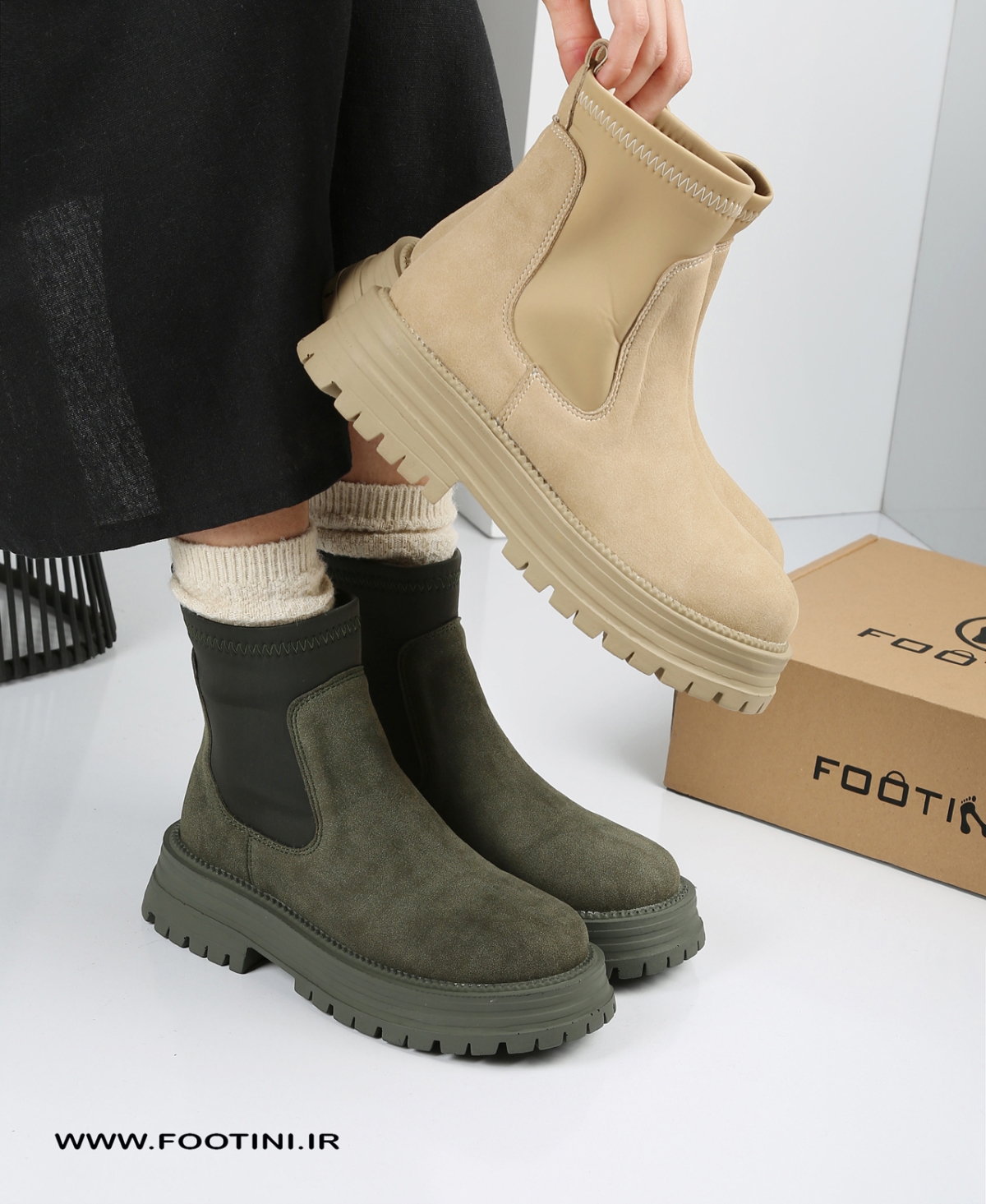 نیم بوت زنانه بالا استرج MR