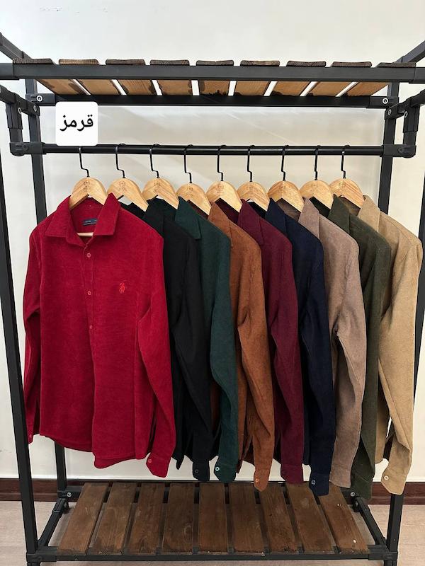 پیراهن مخمل کبریتی مردانه